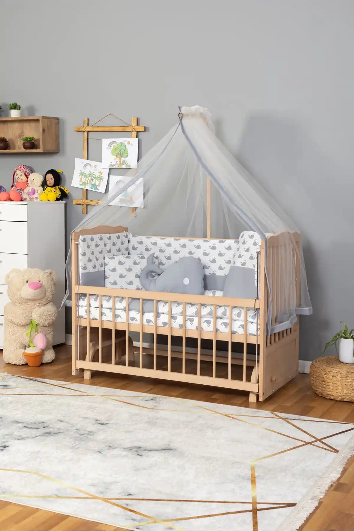 Bamgidoo Ahşap Beşik: Modern Tasarım ve Güvenlik Özellikleriyle Uzun Ömürlü Kullanım