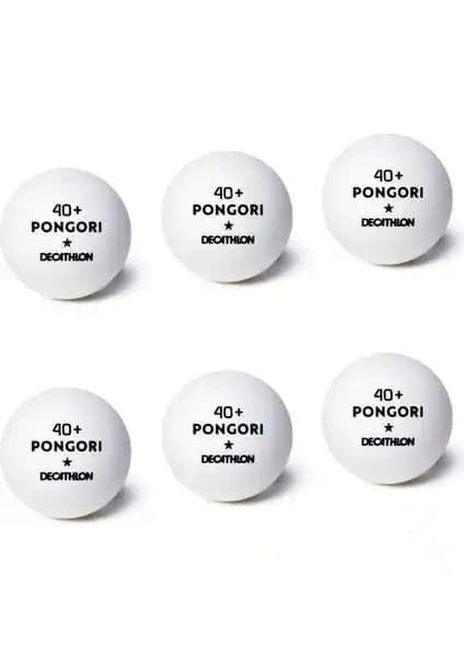 Decathlon Pongori Masa Tenisi Topu 6 Adet - Yüksek Kalite ve Dayanıklılık
