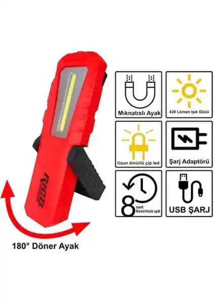 Rico RC0038 LED El Feneri: Yüksek Performans ve Dayanıklılık Özellikleriyle Güçlü Aydınlatma Çözümü
