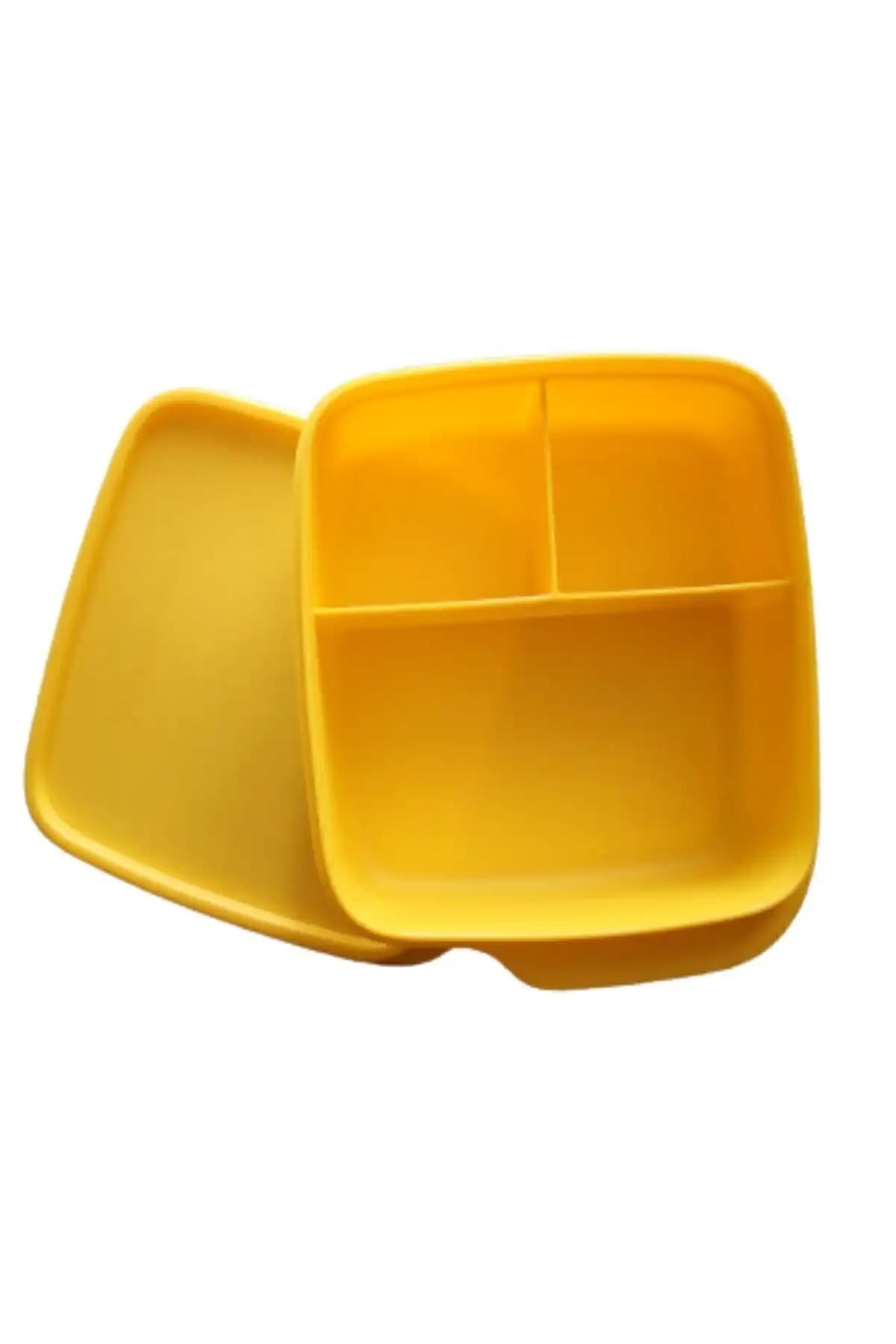 Tupperware Sarı Bölmeli Beslenme Kutusu 550 Ml Sağlıklı ve Pratik Gıda Saklama Çözümü