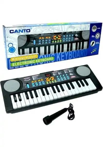 Canto 37 Tuşlu Mikrofonlu Piyano: Çocuklar ve Yeni Başlayanlar İçin Uygun Müzik Enstrümanı