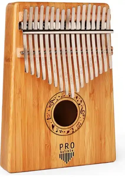 Gecko Pro Kalimba K17BA Bambu Malzemeden Üretilmiş Profesyonel 17 Tuşlu Doğal Ahşap Enstrüman