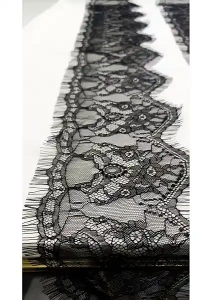 Altay Aksesuar Siyah Sakallı Dantel 15 cm genişlikli şık ve dayanıklı dekoratif ürün