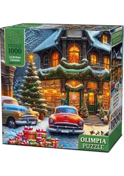 KS Games Olimpia A Full Moon Christmas 1000 Parça Puzzle Yılbaşı Temalı ve Yüksek Kalite
