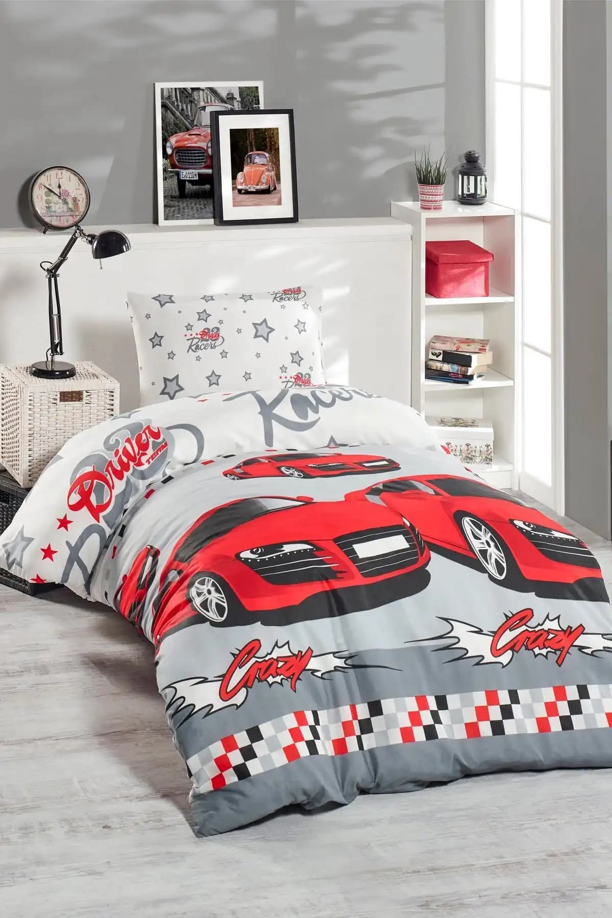 Enlora Home Junior Kırmızı Nevresim Seti Tek Kişilik Yataklar İçin Dayanıklı ve Şık Tasarım