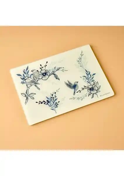 Bleu Blanc Koleksiyonundan Zarif ve Dayanıklı Cam Kesme Tahtası, Modern ve Rustik Mutfaklar İçin Uygun