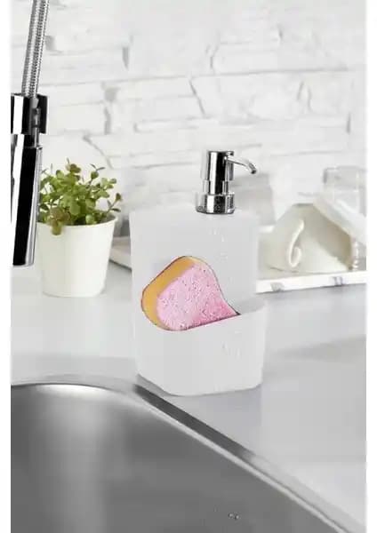 Cansa 650 ml 2'si Bir Arada Akıllı Sabunluk ve Süngerlik Modern Tasarım ve Pratik Kullanım