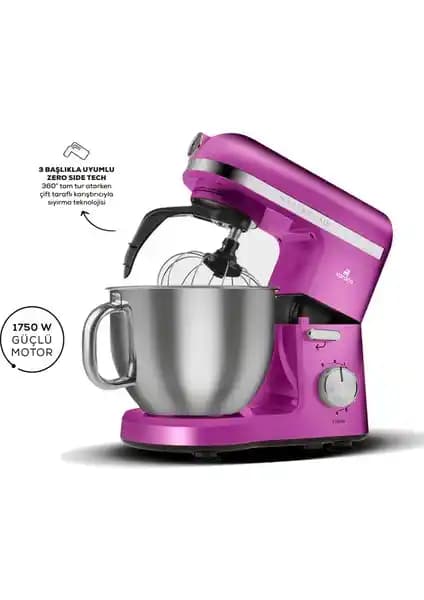 Karaca Mastermaid Chef Pro Çift Kollu Stand Mikser Fushia Love - Güçlü ve Kullanışlı Mutfak Aleti