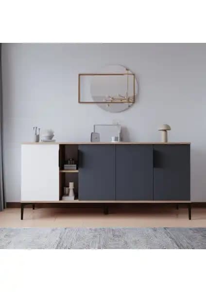 Alonex Tarz ve VM VERTEX MOBİLYA Latina Konsol Karşılaştırması 180 cm Genişlikte Modern ve Endüstriyel Tasarımlarla 1