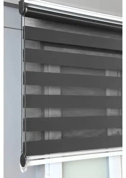 Bizden Perde Brillant Antrasit Düz Zebra ve Etekli Model Karşılaştırması 1