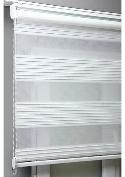 Bizden Perde Krem Pileli Zebra ve Beyaz Pliseli Stor Perde Karşılaştırması 2