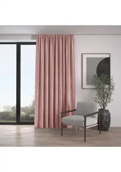 Demor Home Kadife Dokulu Ekstrafor ve Perhal Tek Kanat Yeşil Renk Fon Perde Karşılaştırması 1