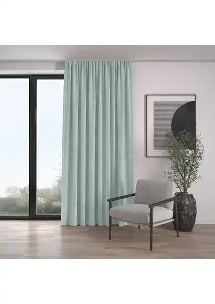 Demor Home Kadife Dokulu ve Perhal Pilesiz Yeşil Fon Perde Karşılaştırması 1