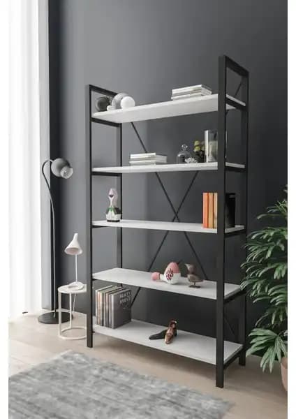 Evdemo Wood Metal ve Wood House Efsun Geniş Raflı Kitaplık Karşılaştırması 2