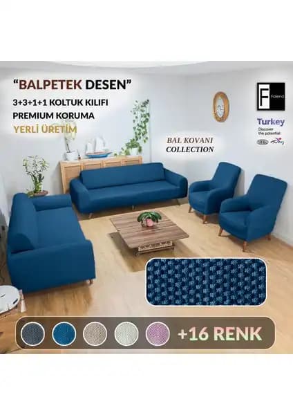 Faiend Koltuk Kılıfı Sehra Desen ve Petrol-mavi Model Karşılaştırması 2
