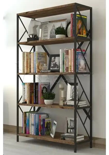 Morpanya Dekoratif 5 Raflı ve Wood House Eftelya Kitaplık Karşılaştırması 1