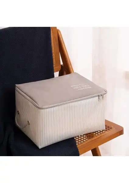 Ocean Home Textile Hurçları Karşılaştırması: Küçük ve Orta Boy Gri Çizgili Saklama Çözümleri 1