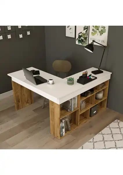Robin Home Kitaplık Raflı Çalışma Masası ve Robin Home Martin Masa Karşılaştırması 1