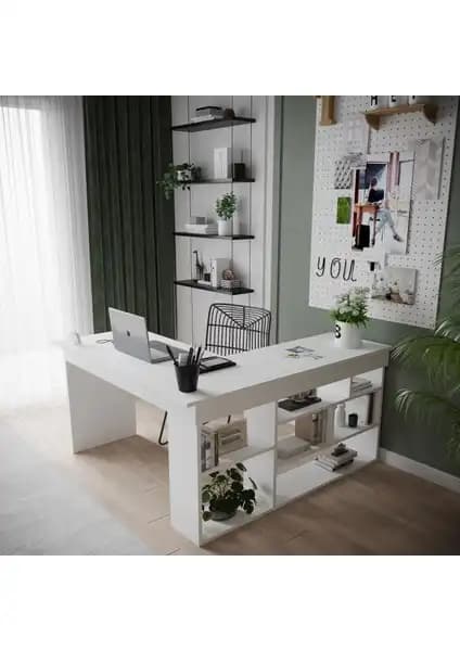 Robin Home Kitaplık Raflı Çalışma Masası ve Robin Home Martin Masa Karşılaştırması 2
