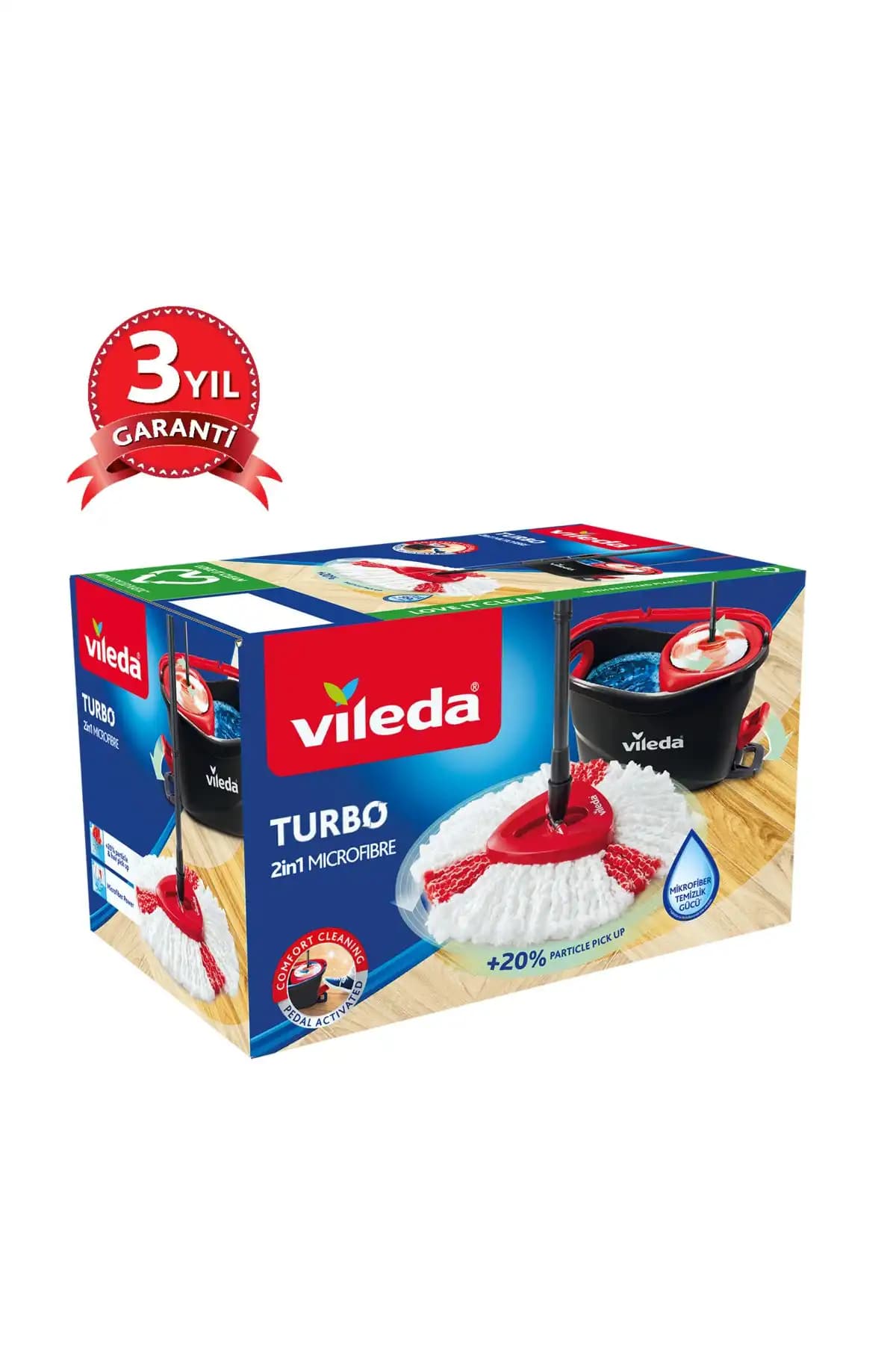Vileda Turbo 2in1 Pedallı Temizlik Seti ile Ev Temizliği Kolay ve Etkili