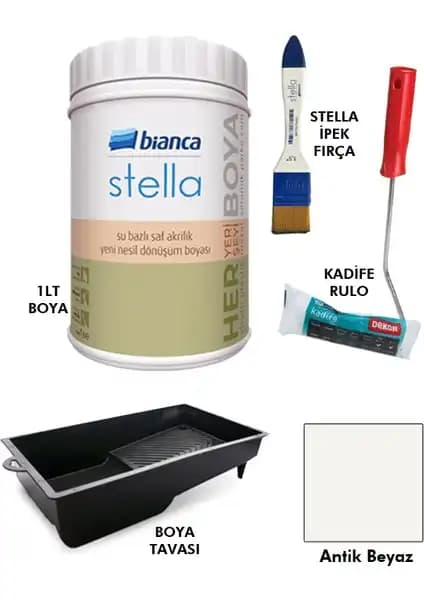 Bianca Stella Boya 4 Parçalı Set ile Saf Akrilik Boya 1 lt Karşılaştırması 1
