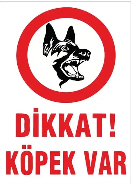 İyi Olsun Dikkat Köpek Var Uyarı Levhası ve Yıldırım Levhası Karşılaştırması 2