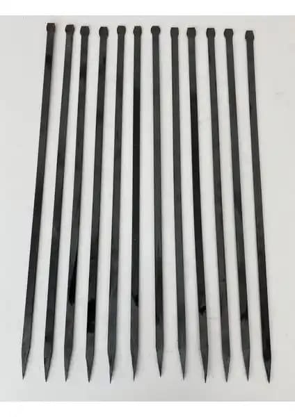 Mobilreyon Tavuk Kanat Şişi Silme Yassı Demir 60 cm - Dayanıklı ve Kullanışlı Mangal Aksesuarı