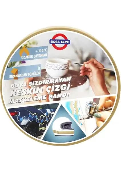 Boss Tape Bükülebilir Keskin Kenar Maskeleme Bandı Yüksek Performans ve Güçlü Yapışma