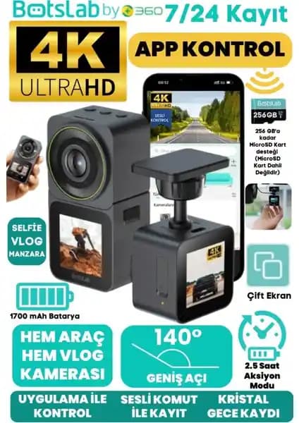 Botslab V9H Araç ve Aksiyon Kamerası: Yüksek Çözünürlük ve Kullanım Kolaylığı