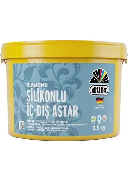 Düfa Diamond Silikonlu İç ve Dış Cephe Astarı Beyaz 3.5 kg Yüksek Performanslı Astarlama Ürünü