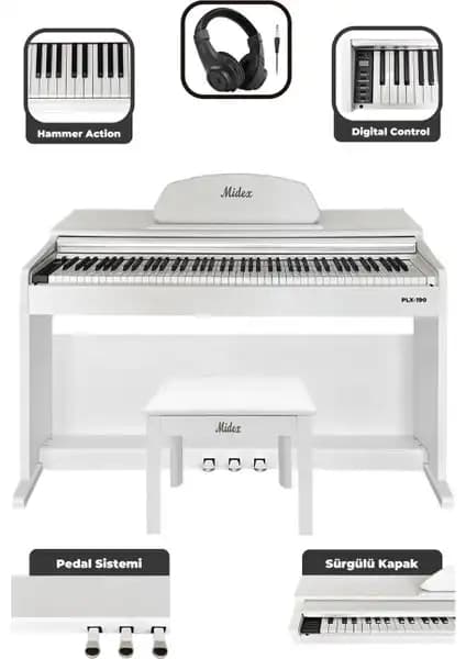 Casio CDP-S110BK ve Midex PLX-190WH Dijital Piyano Karşılaştırması ve Özellikleri 2