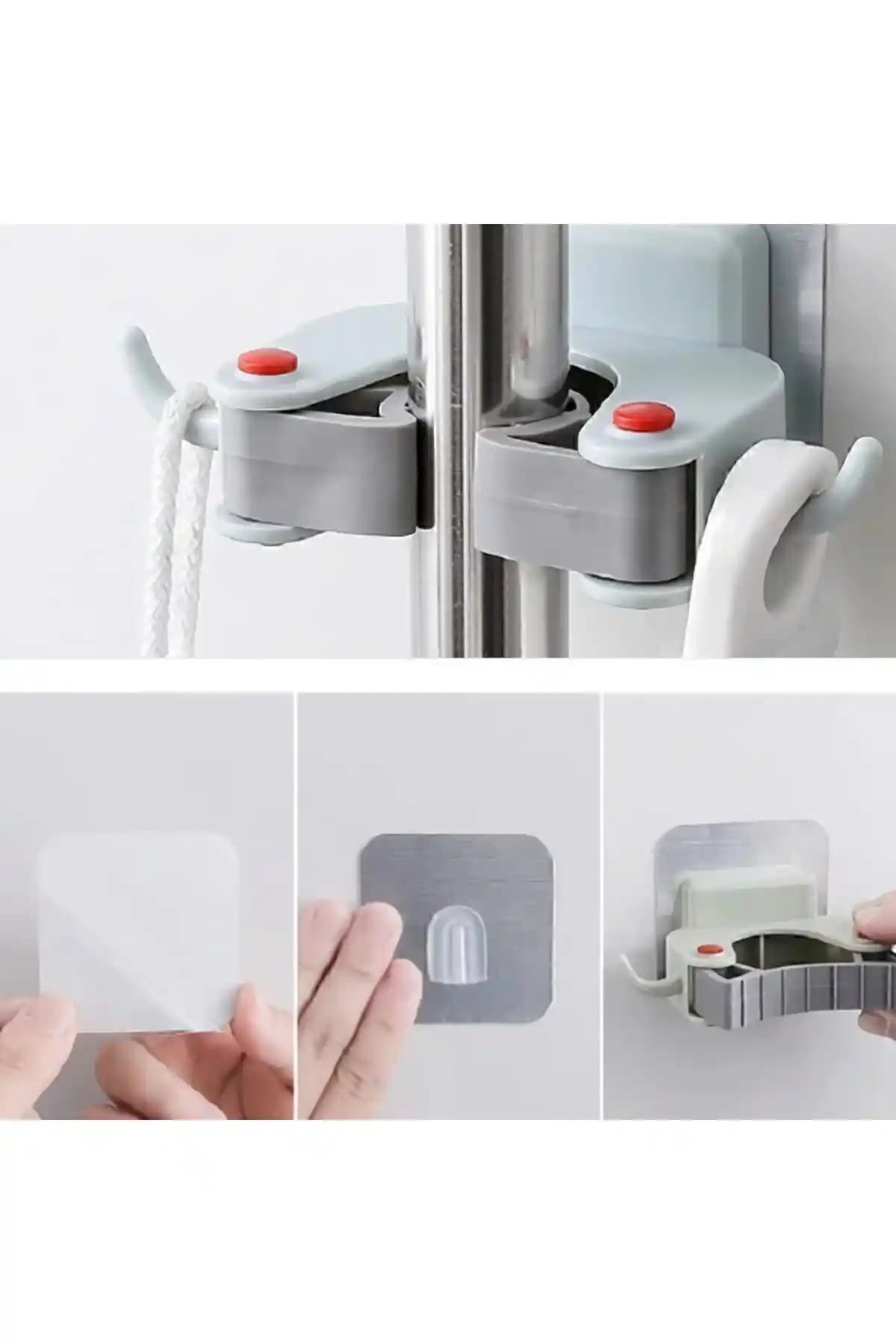 Bastonlu Paspas Süpürge ve Mop Askısı ile Temizlik Araçlarınızı Düzenleyin