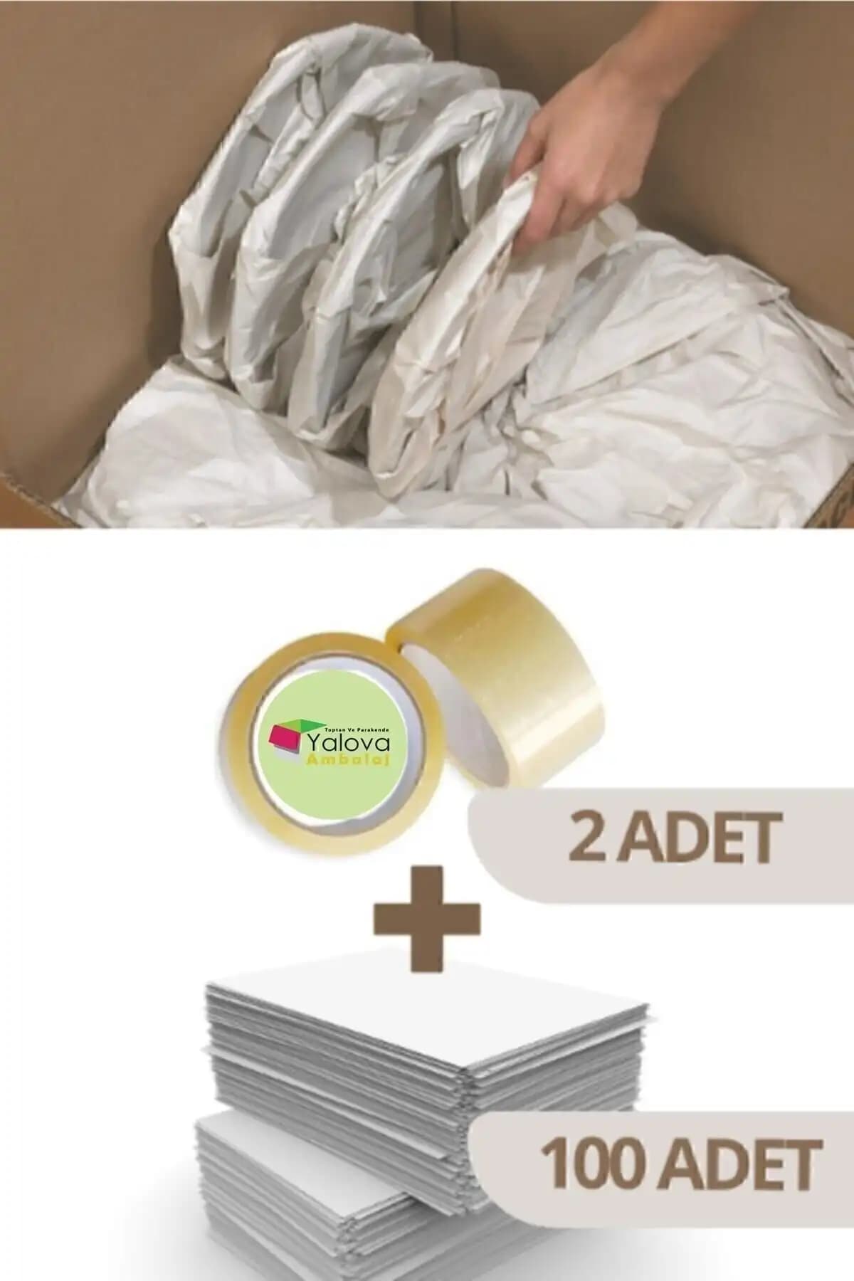 Genel Markalar Koli Bantı ve Ambalaj Kağıdı Seti 40x60 cm 100'lü Paketlemesi