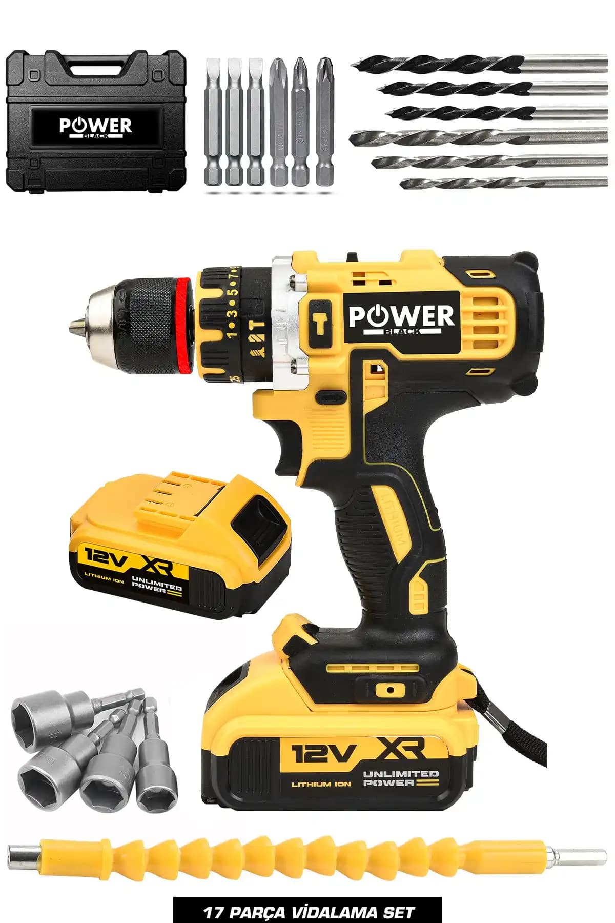 Power Black 12V Darbeli Şarjlı Matkap: Hafif ve Çok Yönlü Performans Özellikleri