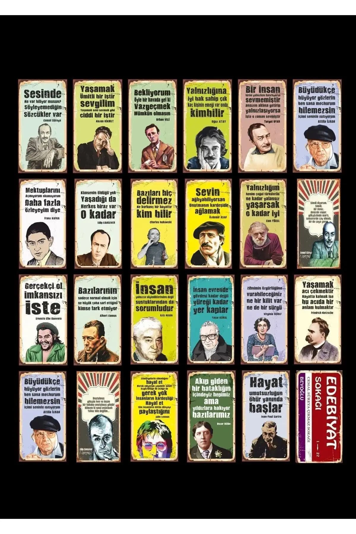 Retro Ahşap Poster Karşılaştırması: Doğa ve Edebiyat Temalı Dekorasyon Seçenekleri 2