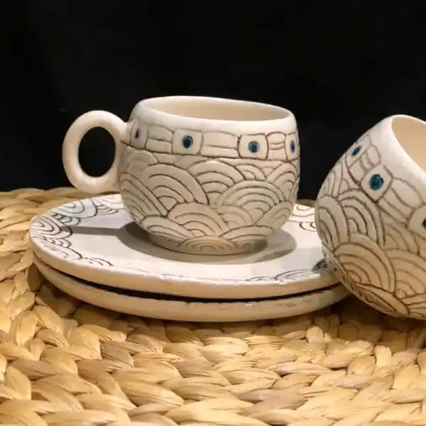 Seramik Türk Kahvesi Fincanlarıyla Dekorasyonda Zarafetin Yeni Adresi