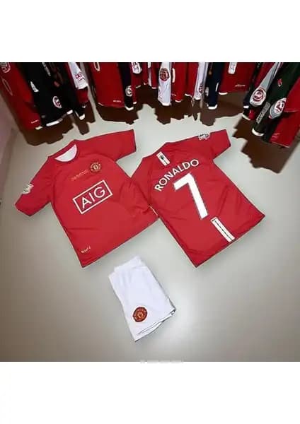 Manchester United 2008 Final Moskova Ronaldo Çocuk Forması | Dayanıklı ve Şık Tasarım