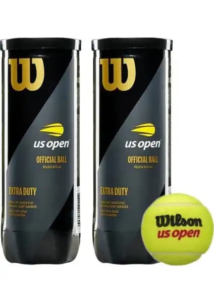 Wilson US Open 2 Kutu 3'lü Tenis Topu Profesyonel Oyunlar ve Sert Zeminler İçin