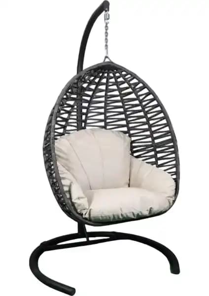 Monalin Mobilya Sofya Makrome El Örgüsü Salıncağı Dış ve İç Mekan Kullanımı İçin