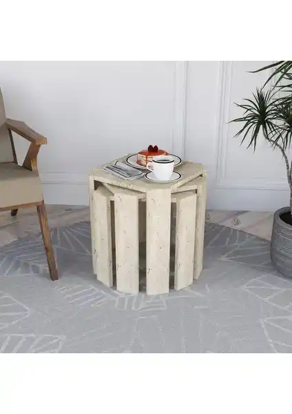 Alonex Home Azra Zigon Sehpa Seti Modern Tasarım ve Çok Yönlü Kullanım İmkanıyla