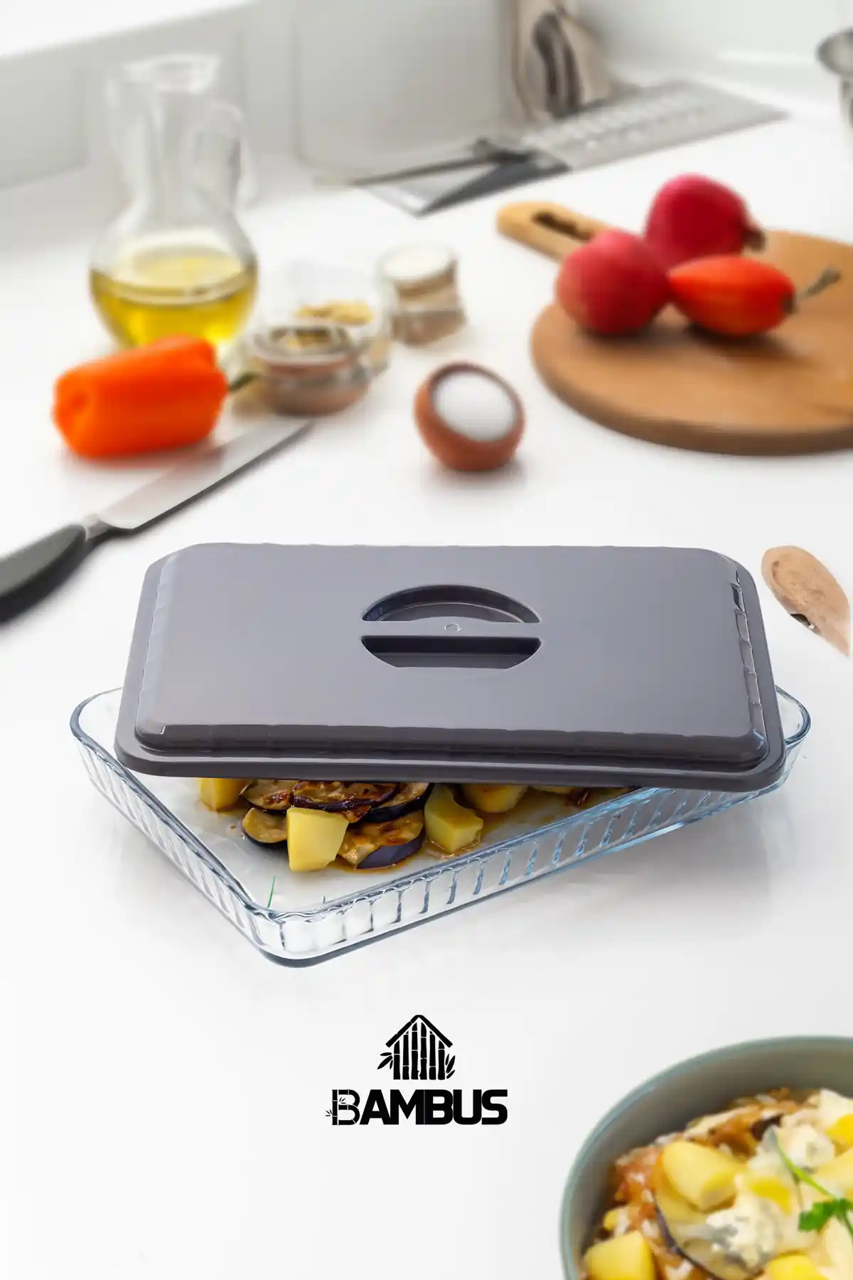 Bambus Home Plastik Dikdörtgen Borcam Kapağı: Dayanıklı ve Estetik Mutfak Çözümü