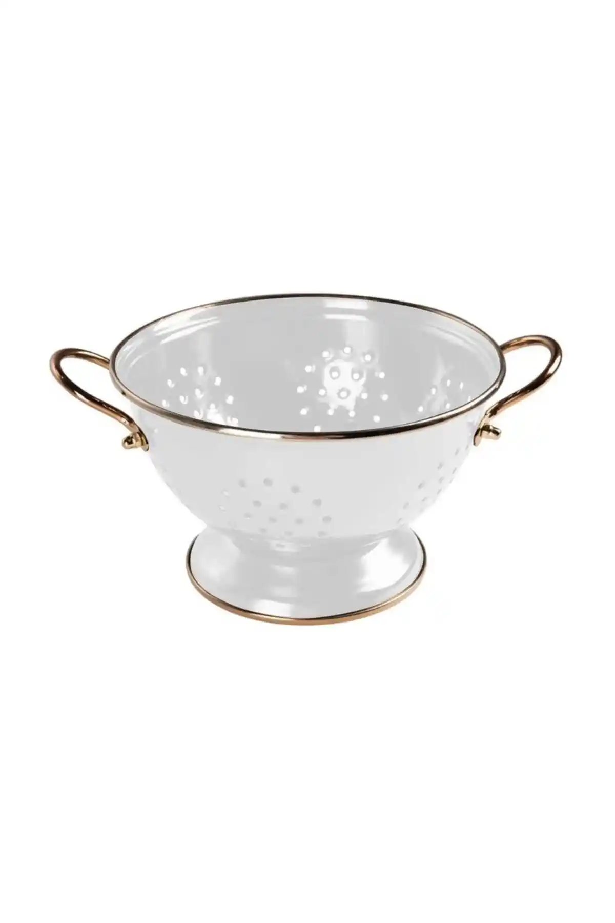 Emsan Troy Emaye 22 cm Beyaz Süzgeç: Dayanıklı ve Estetik Mutfak Aksesuarı