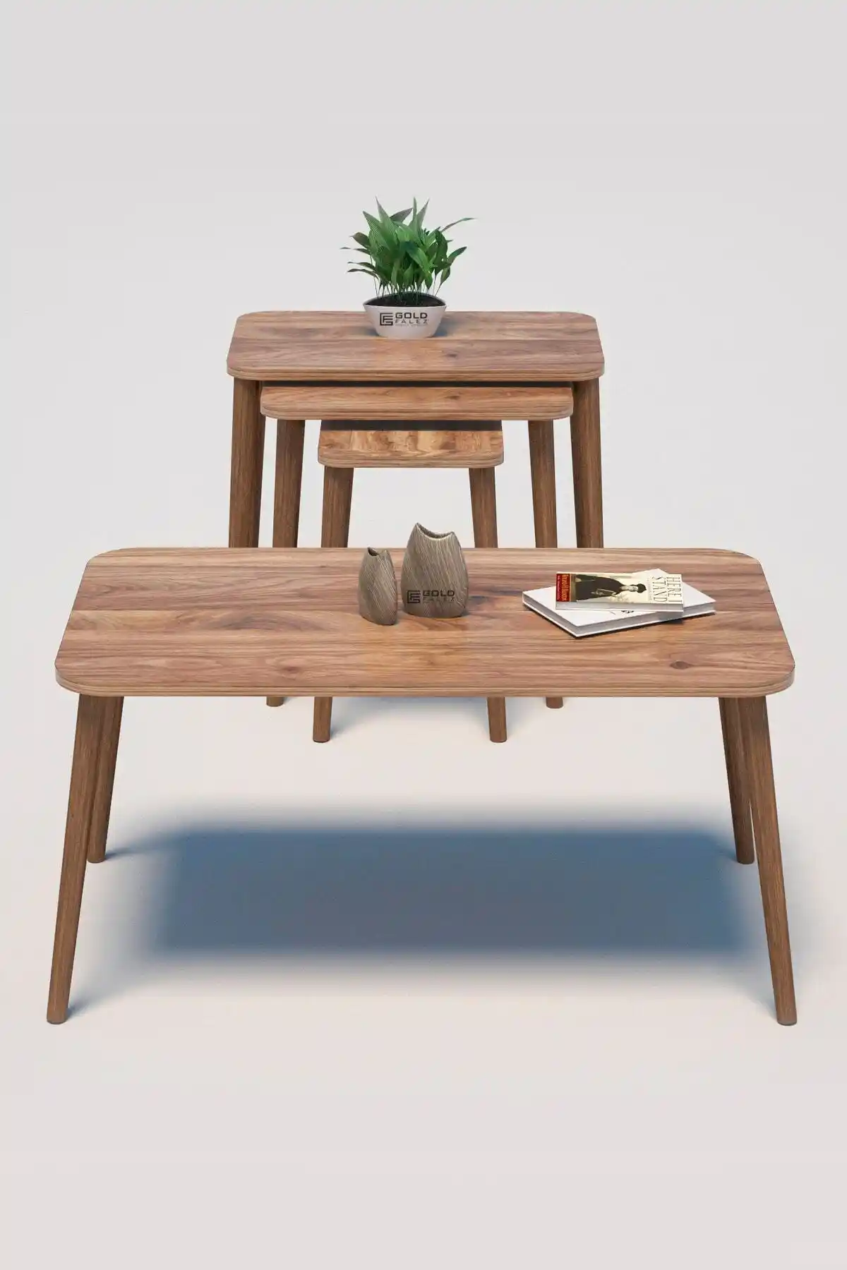 GOLDFALEZ Zigon ve Orta Sehpa Seti Modern Tasarım ve Dayanıklı Malzemelerle Şık Çözümler