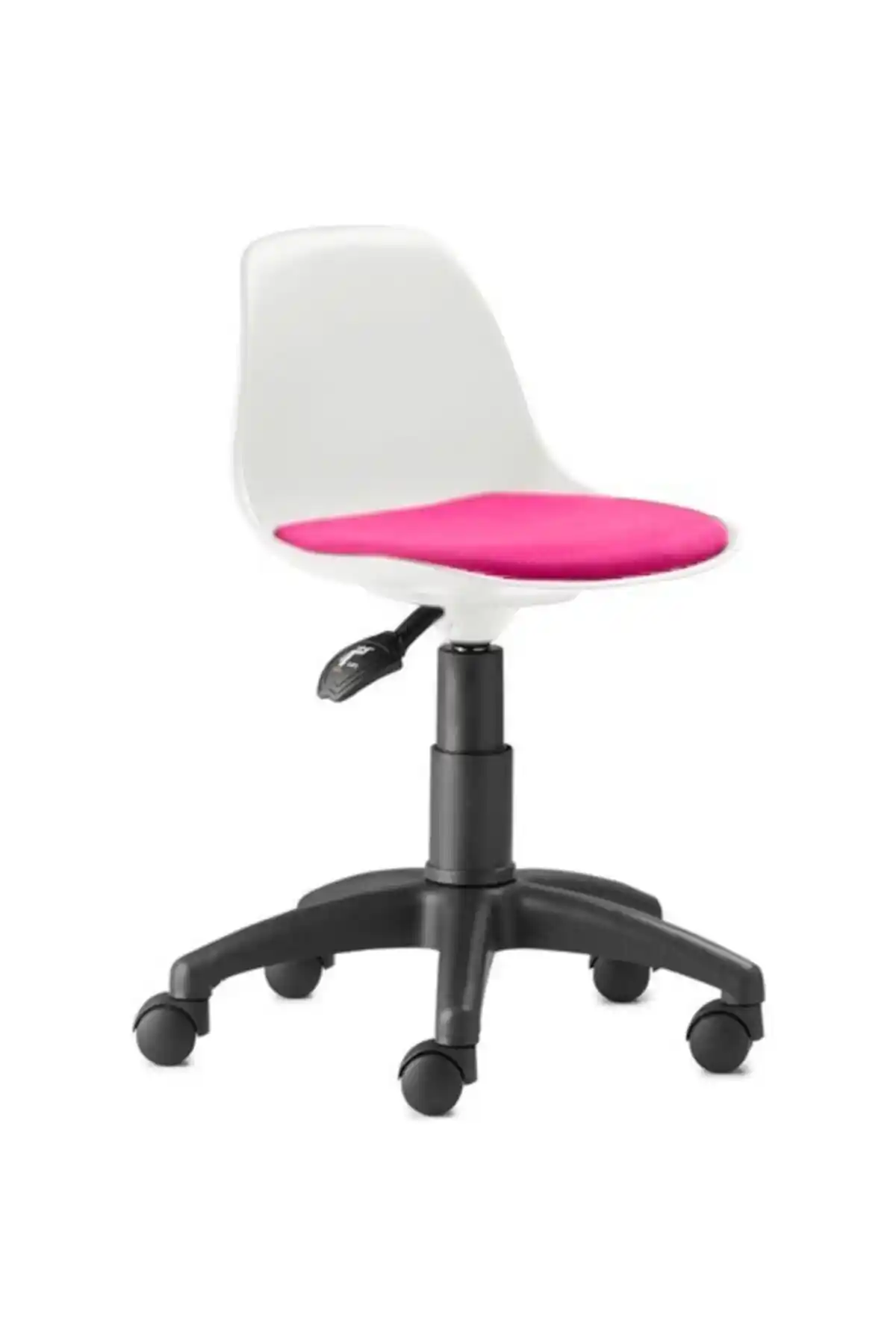 GüçlüTedarik Beyaz Pembe Çocuk Koltuğu 6-12 Yaş için Ergonomik ve Ayarlanabilir Tasarım