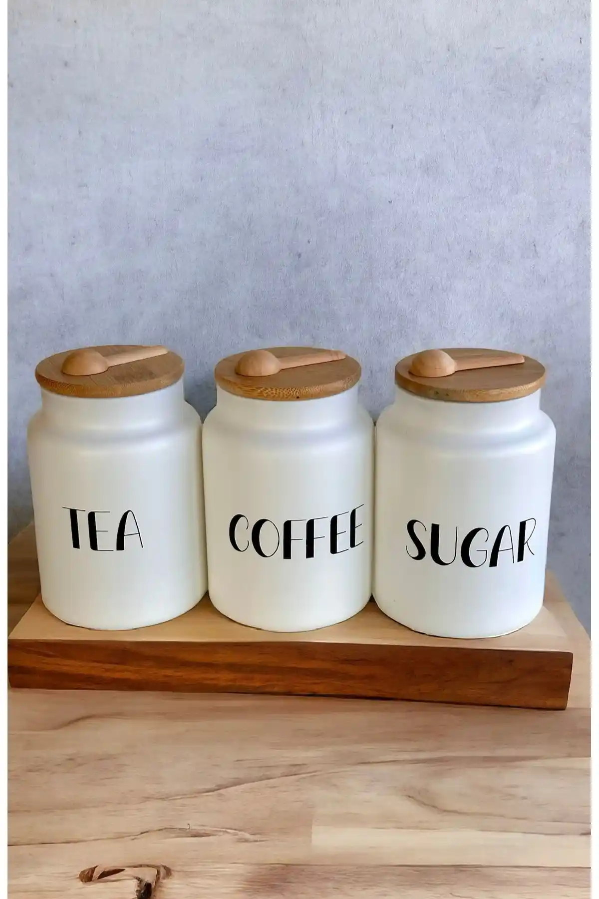 Kitchen Pembelia 3’lü Bambu Kapaklı Cam Kavanoz Seti ile Mutfak Düzeninizi Geliştirin