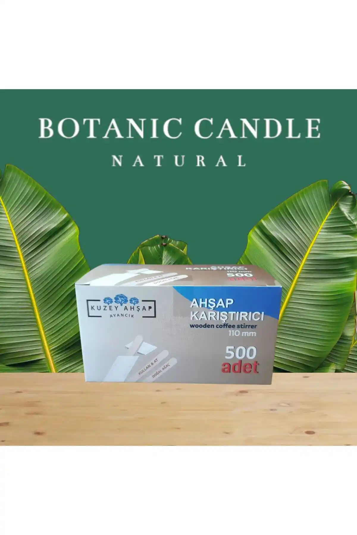 Kuzey Ahşap 1500’lü Ahşap Tahta Karıştırıcı Doğal ve Hijyenik Kullanım İçin Uygun