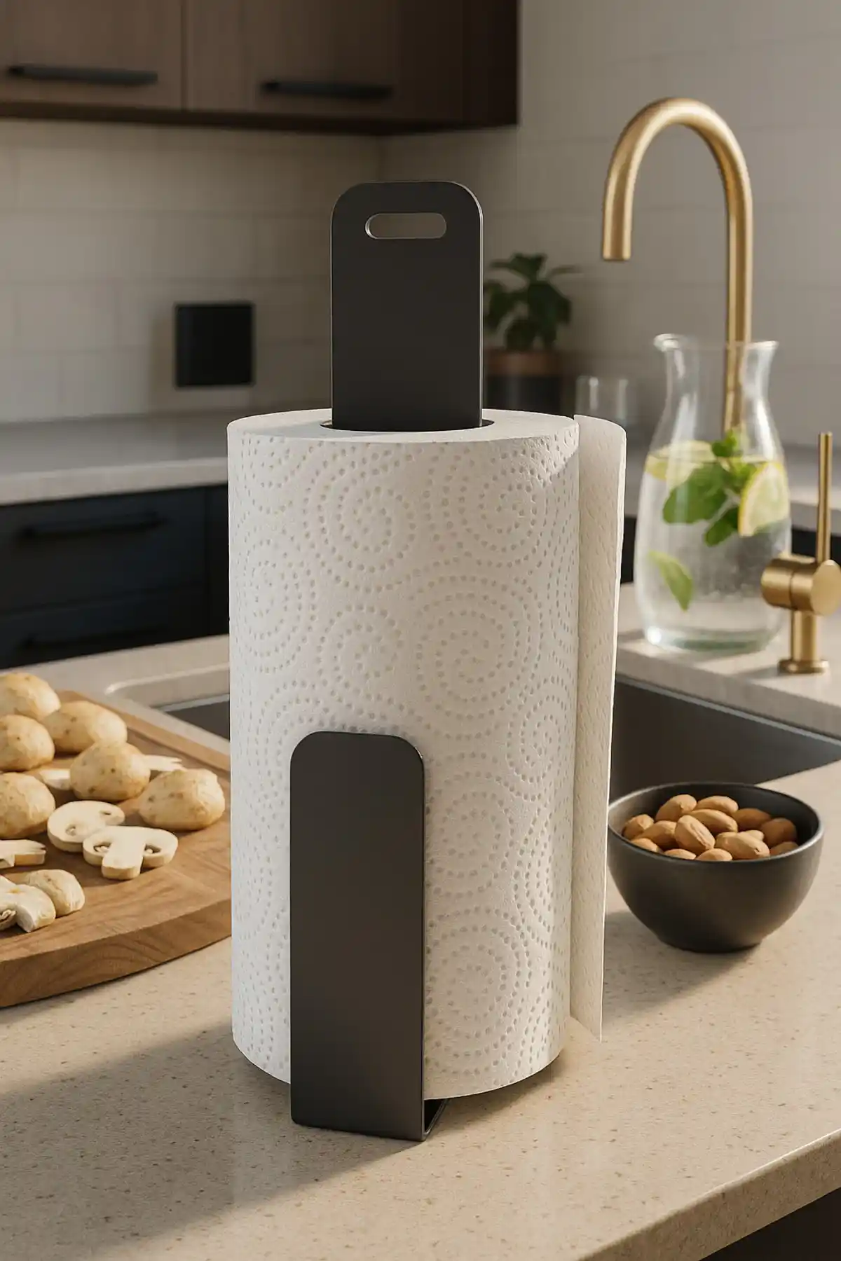 Lamizon Pratik Dikey Kağıt Havlu Rulo Tutucu Modern ve Kolay Montajlı Tasarım