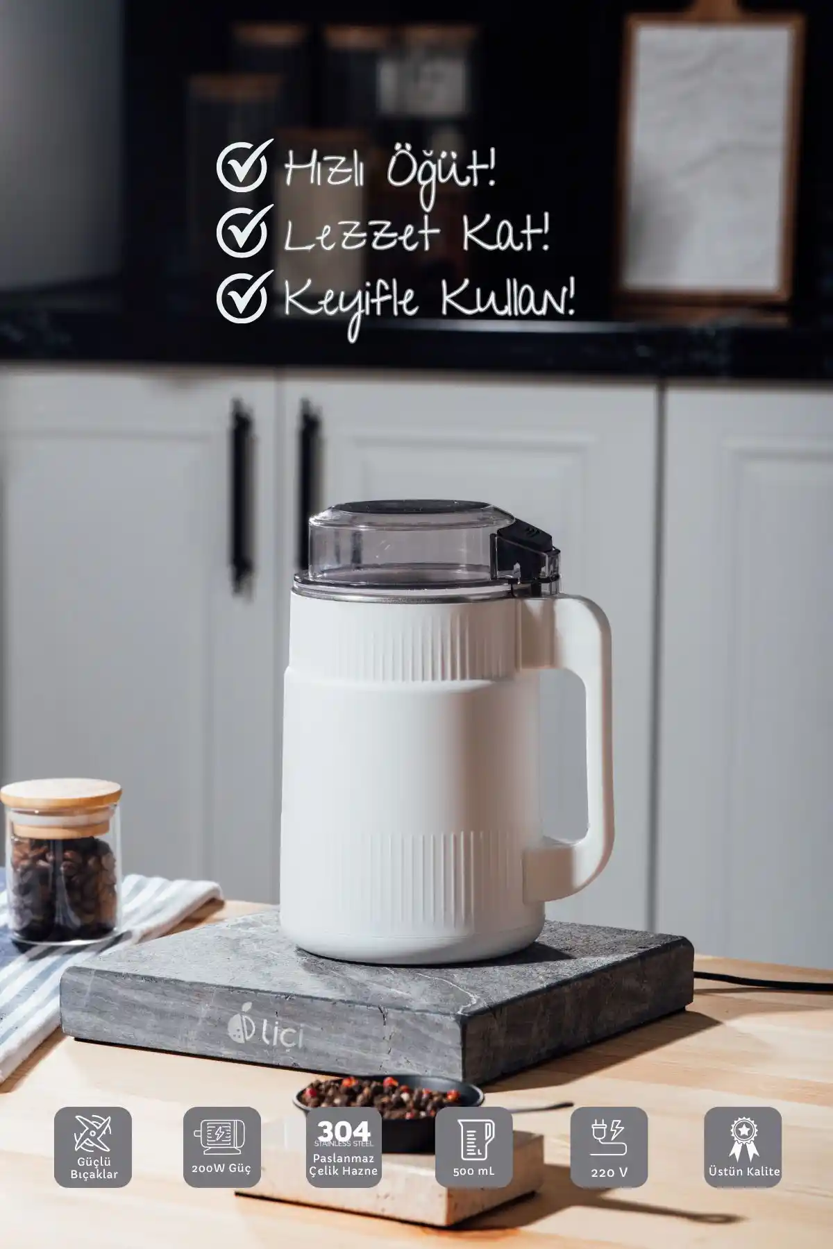 Liçi LC-CG01 250W Paslanmaz Çelik Kahve ve Baharat Öğütücü Ürün Tanıtımı ve Özellikleri