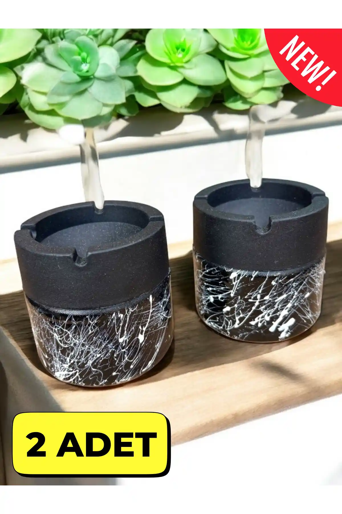 Mirvano Siyah Cam Kokusuz Küllük Seti Modern ve Şık Tasarım İle Kullanışlılık Sunar