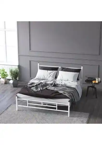 Mobpazar Metal Karyola Karşılaştırması: Defne Modeli 120x200 Beyaz ve 140x200 Siyah